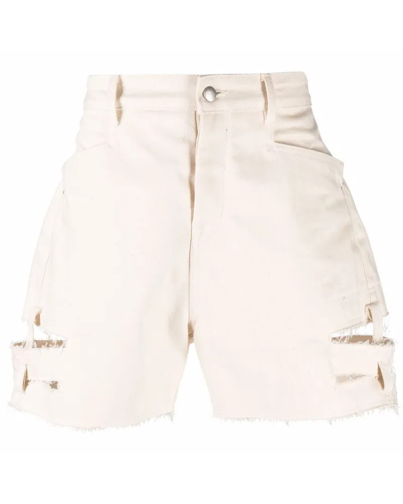 Rick Owens Shorts im Distressed-Look Nude