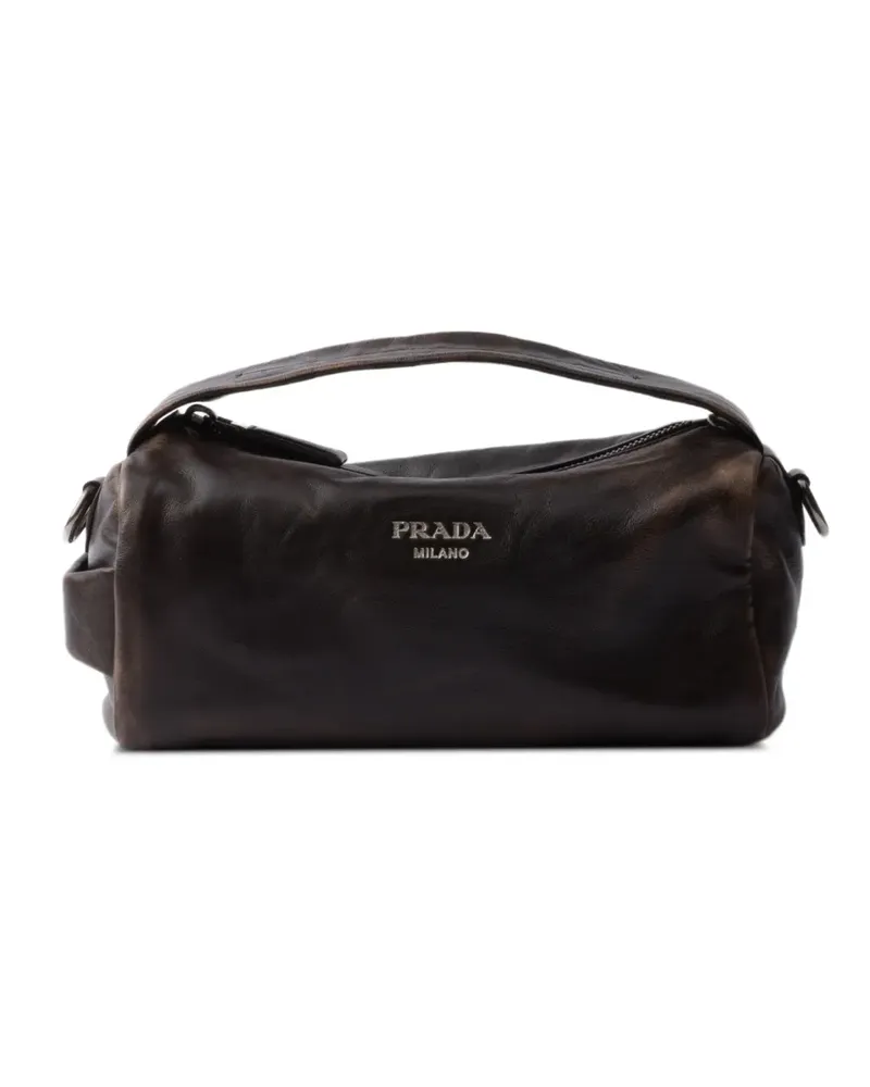 Prada Schultertasche aus Nappaleder - Braun Braun