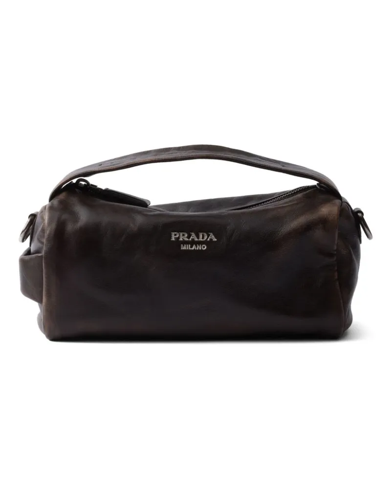 Prada Schultertasche aus Nappaleder - Braun Braun