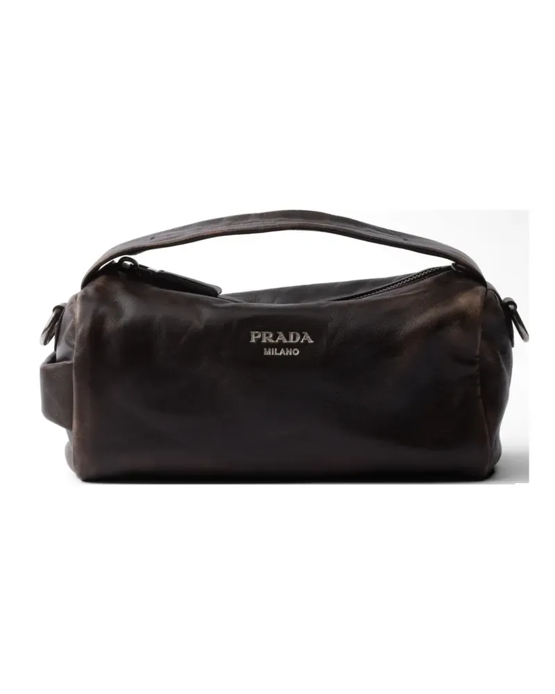 Prada Schultertasche aus Nappaleder - Braun Braun