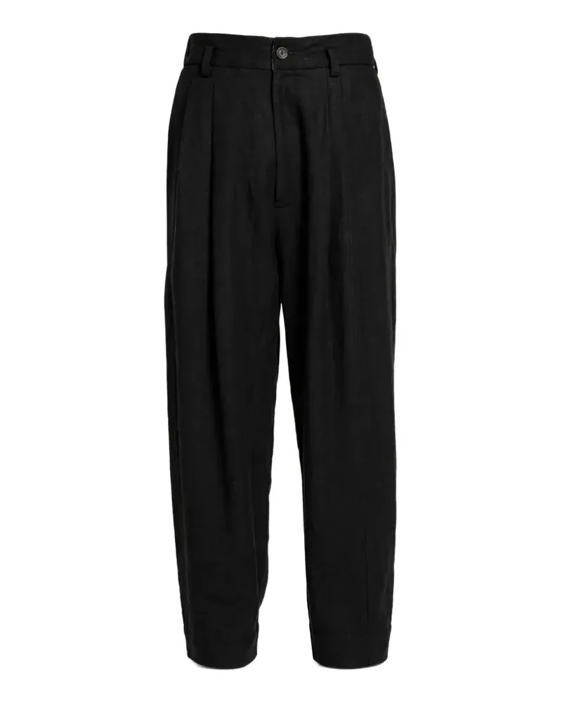 Ziggy Chen pleated-detail trousers - Schwarz Schwarz