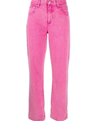 Michael Kors Halbhohe Straight-Leg-Jeans Rosa