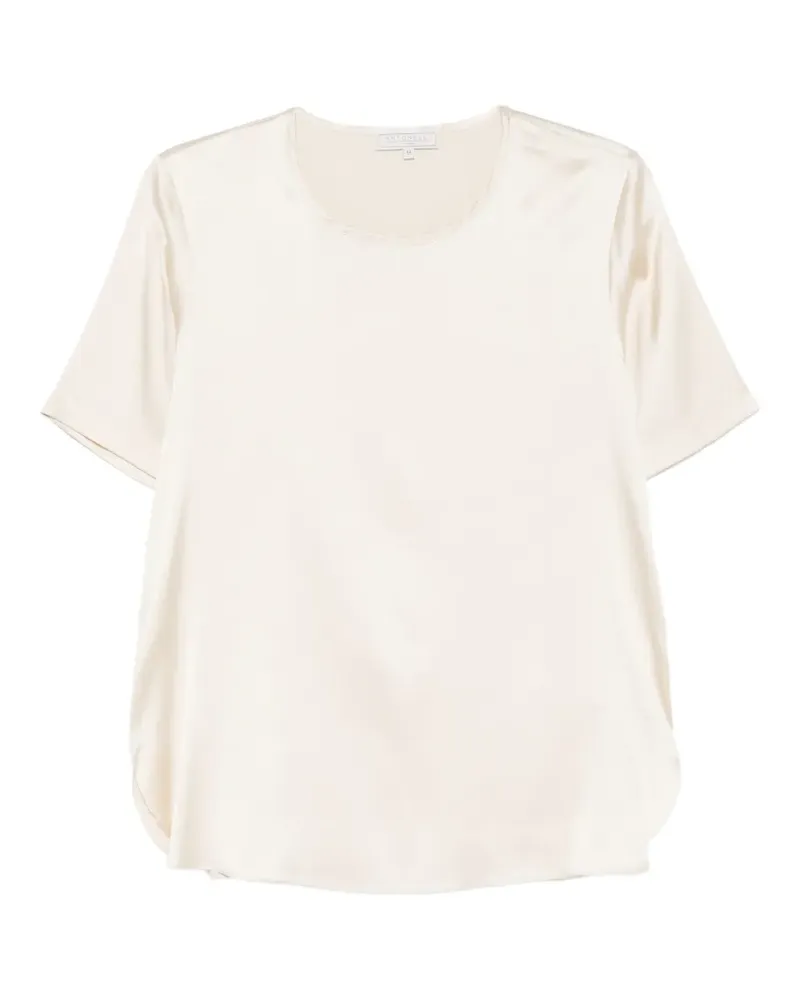Antonelli Firenze Creta satin-finish T-shirt - Nude Nude