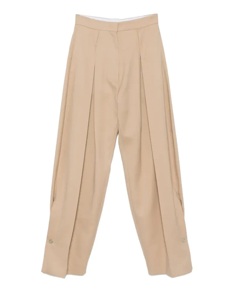 SPORTMAX Bundfaltenhose mit weitem Bein - Nude Nude