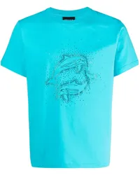 BOTTER T-Shirt aus Bio-Baumwolle mit Strass Blau