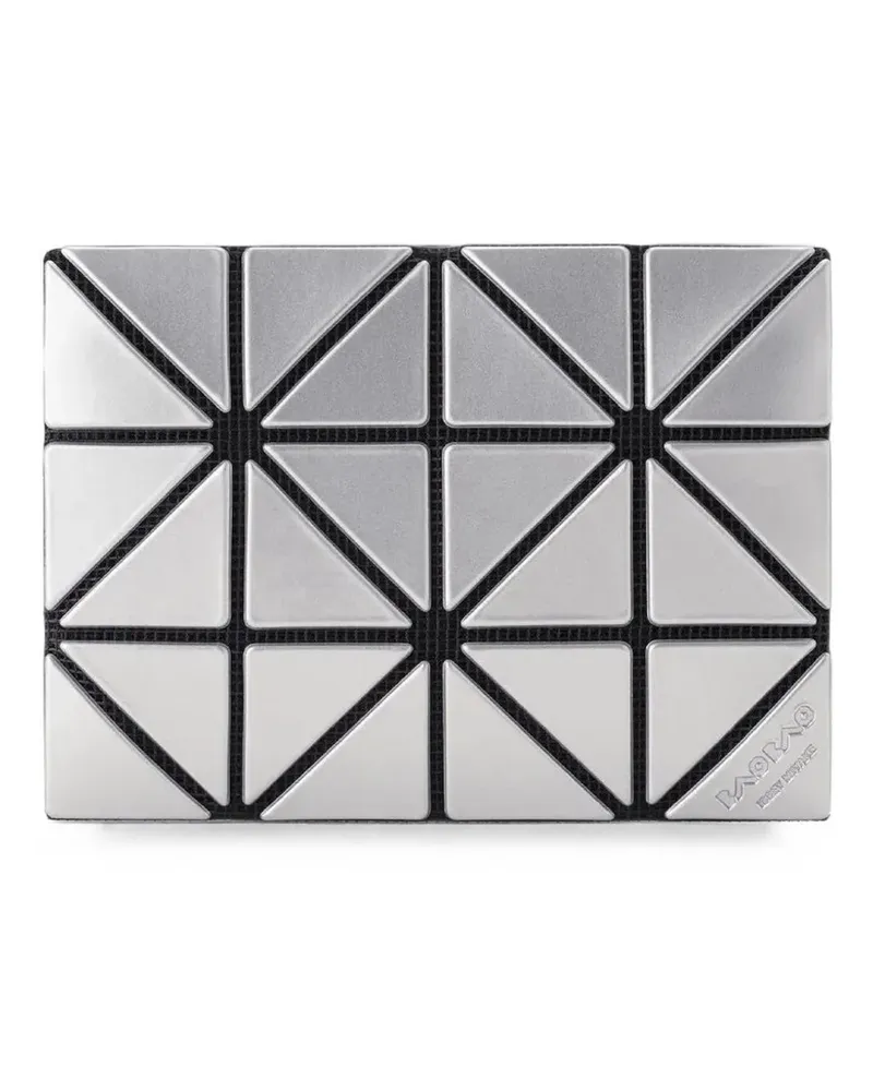 Issey Miyake Kartenetui mit geometrischen Einsätzen - Silber Silber