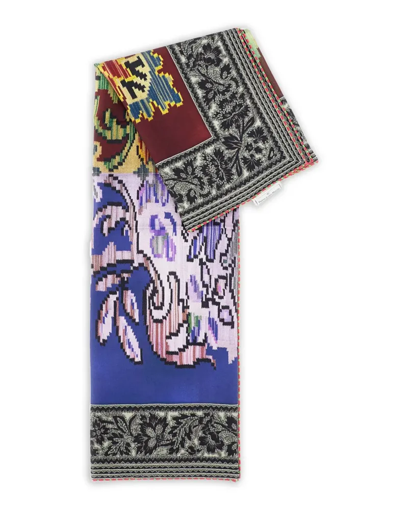 Pierre-Louis Mascia Schal mit Blumen-Print - Blau Blau