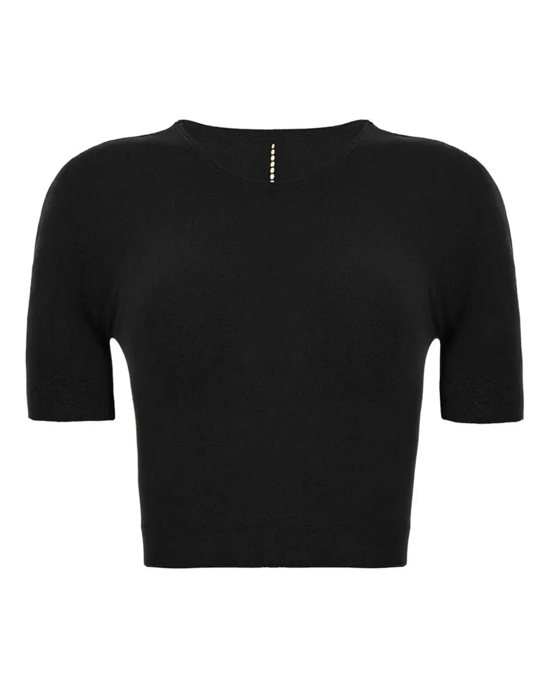 Wolford Nahtloses Cropped-T-Shirt - Schwarz Schwarz