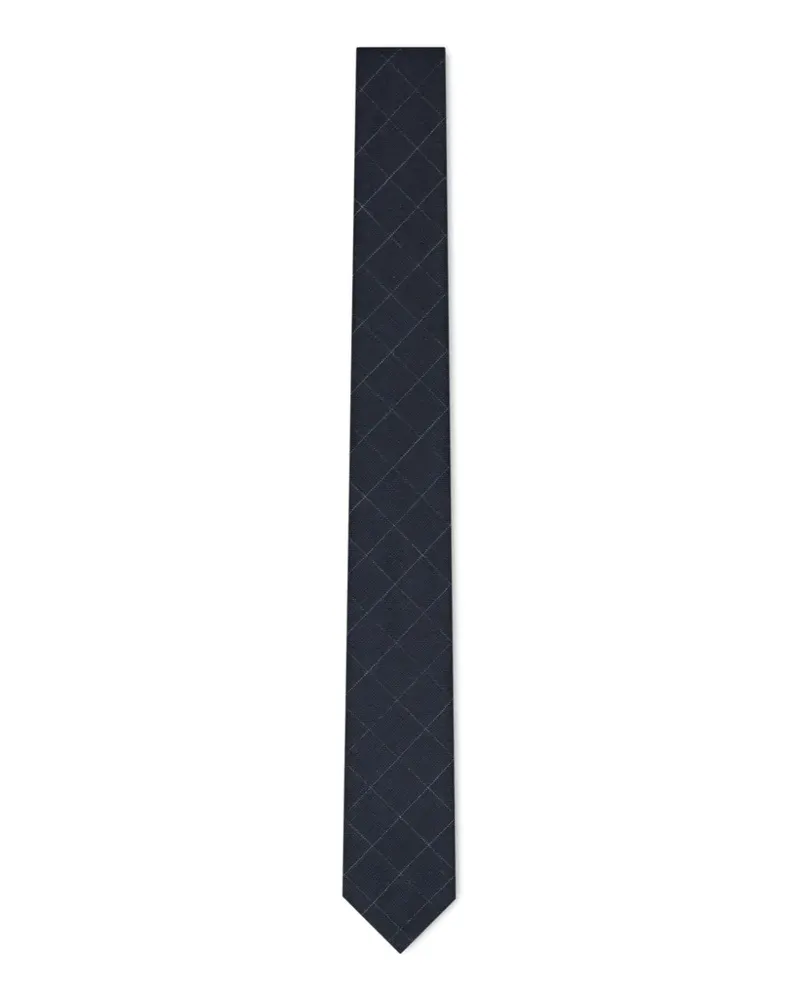 Thom Browne Karierte Krawatte mit RWB-Streifen - Blau Blau