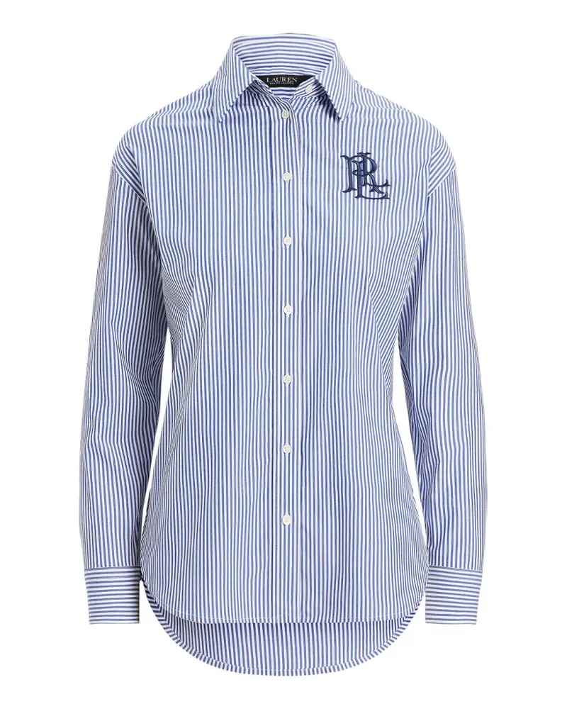 Ralph Lauren Gestreiftes Hemd mit Logo-Stickerei - Blau Blau
