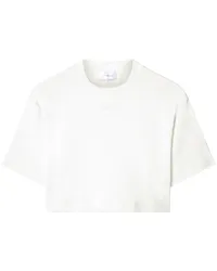 OFF-WHITE Cropped-T-Shirt mit Logo Weiß