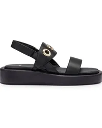 HUGO BOSS Sandalen mit Ösen Schwarz