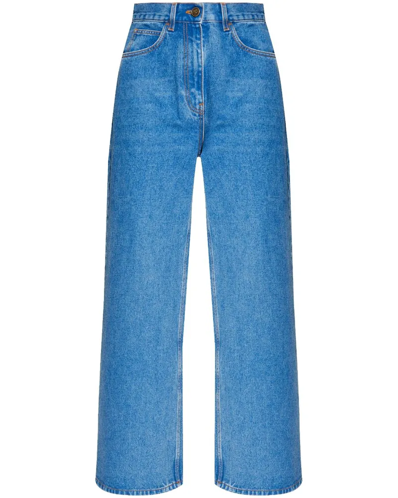 Etro Weite High-Rise-Jeans Blau