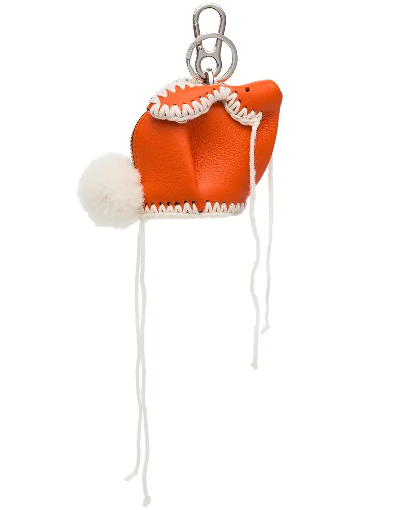 Loewe Schlüsselanhänger mit Pompon - Orange Orange
