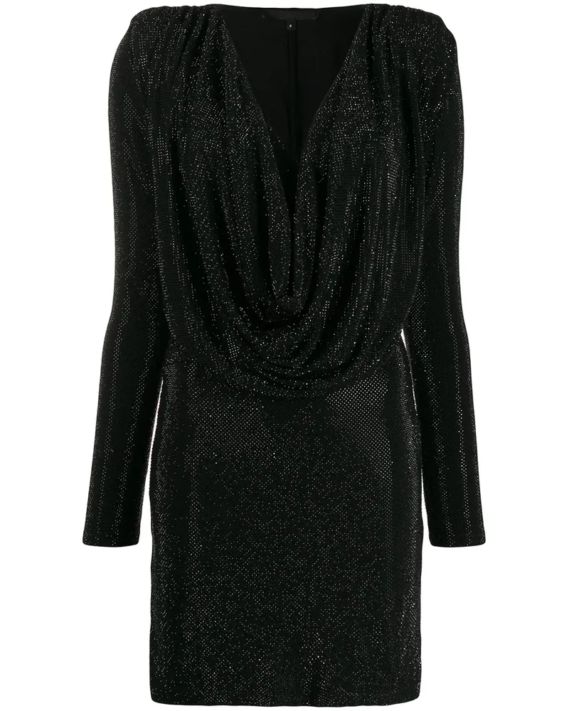 Philipp Plein Kleid mit Kristallen - Schwarz Schwarz