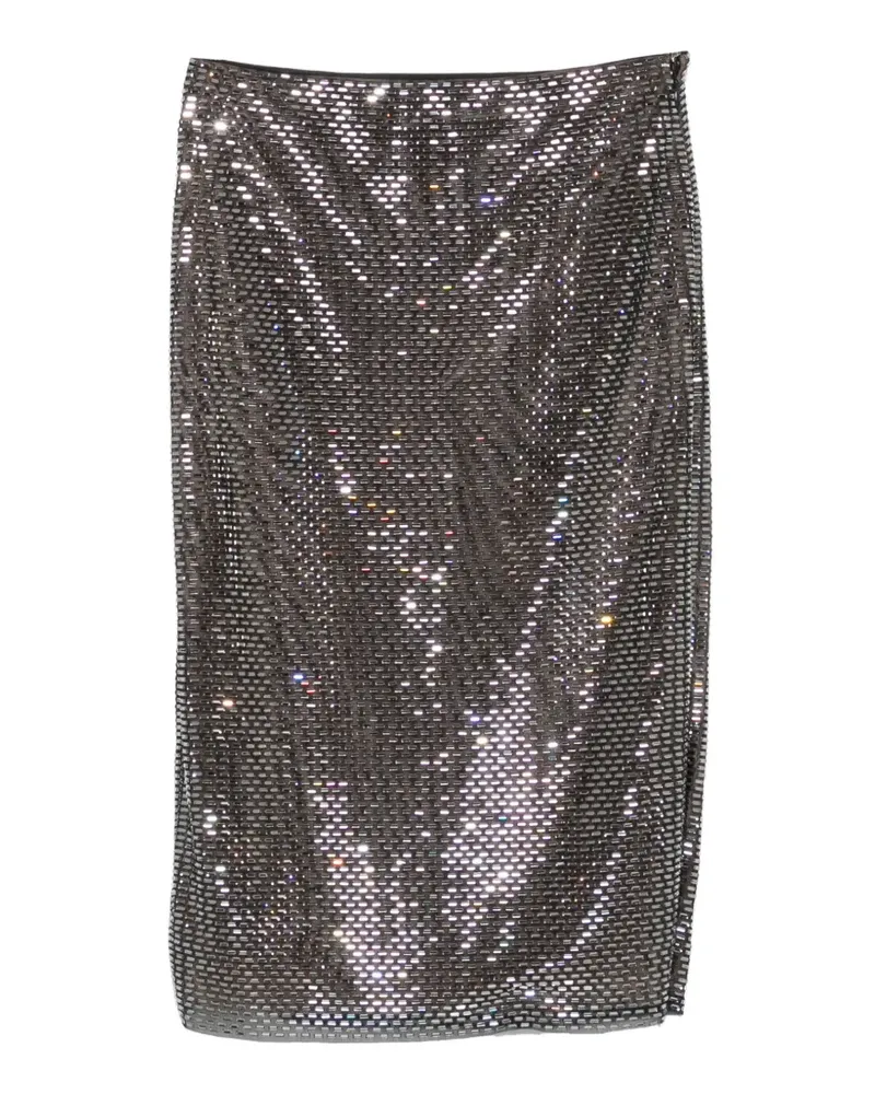 Self-Portrait embellished midi skirt - Schwarz Schwarz