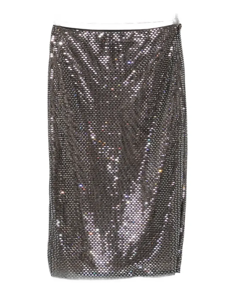 Self-Portrait embellished midi skirt - Schwarz Schwarz