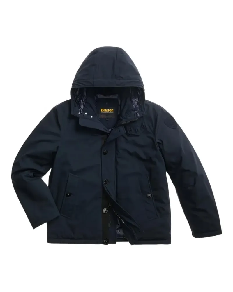 Blauer Andrew Kapuzenmantel Blau
