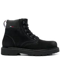 Tommy Hilfiger Schnürstiefel aus Wildleder Schwarz