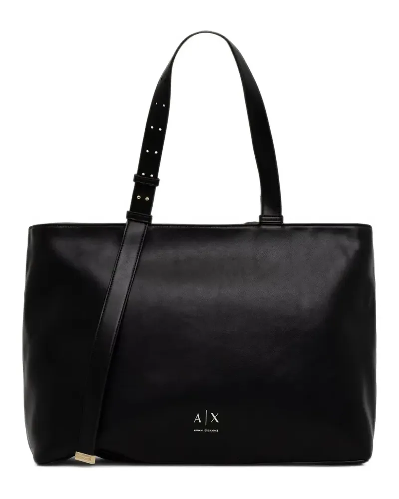 Armani Exchange buckle-straps tote bag - Schwarz Schwarz