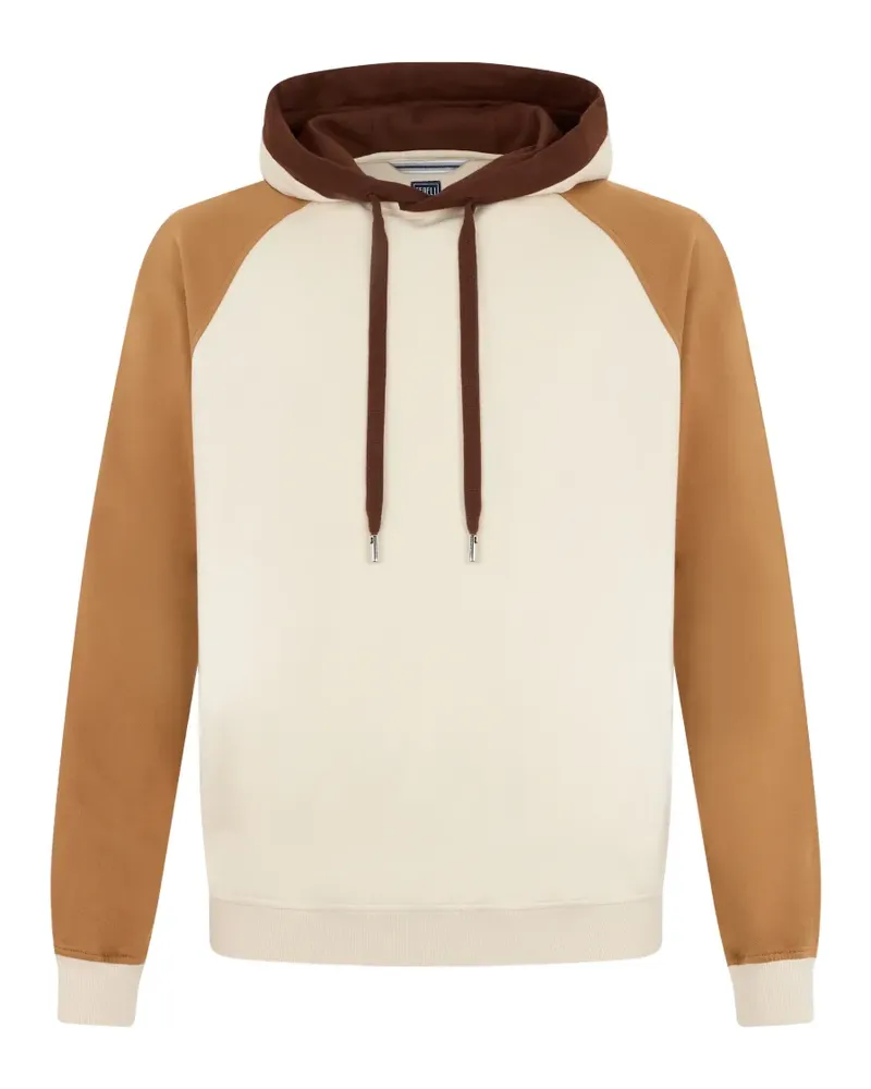 Fedeli colour-block raglan-sleeve hoodie - Nude Nude