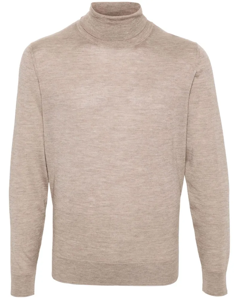 Canali Fein gestrickter Pullover - Braun Braun