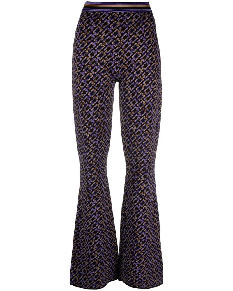 Diane von Furstenberg Ausgestellte Jacquard-Hose Violett