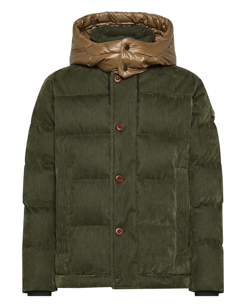 Peuterey Button corduroy coat - Grün Grün