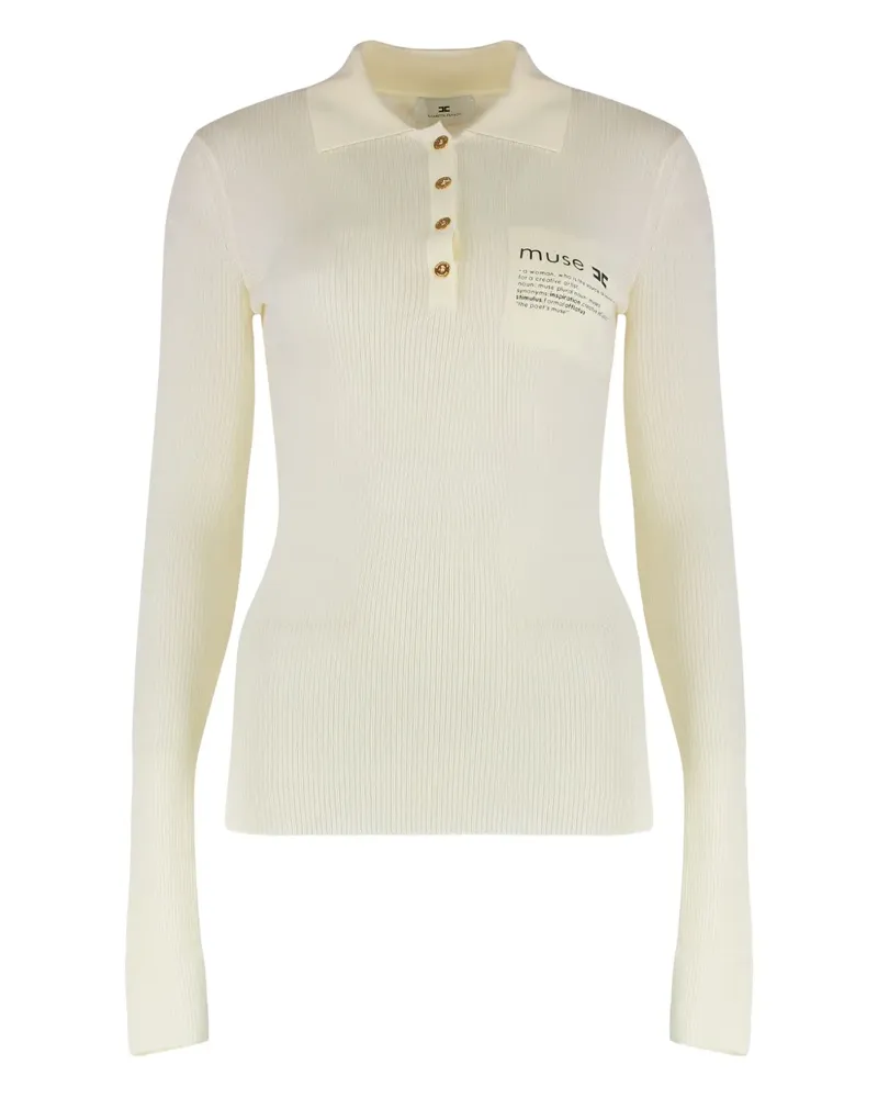 Elisabetta Franchi long-sleeve polo shirt - Nude Nude