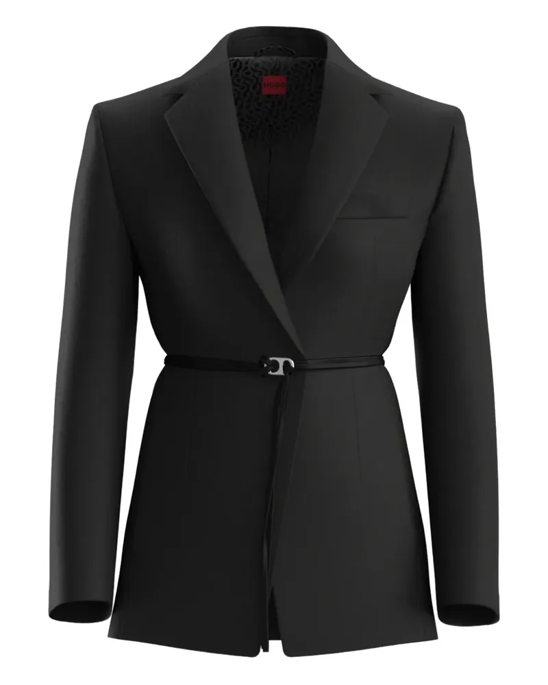 HUGO BOSS Blazer mit Gürtel - Schwarz Schwarz