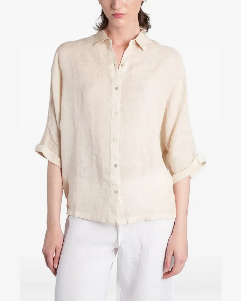 120% Lino button-up shirt - Nude Nude