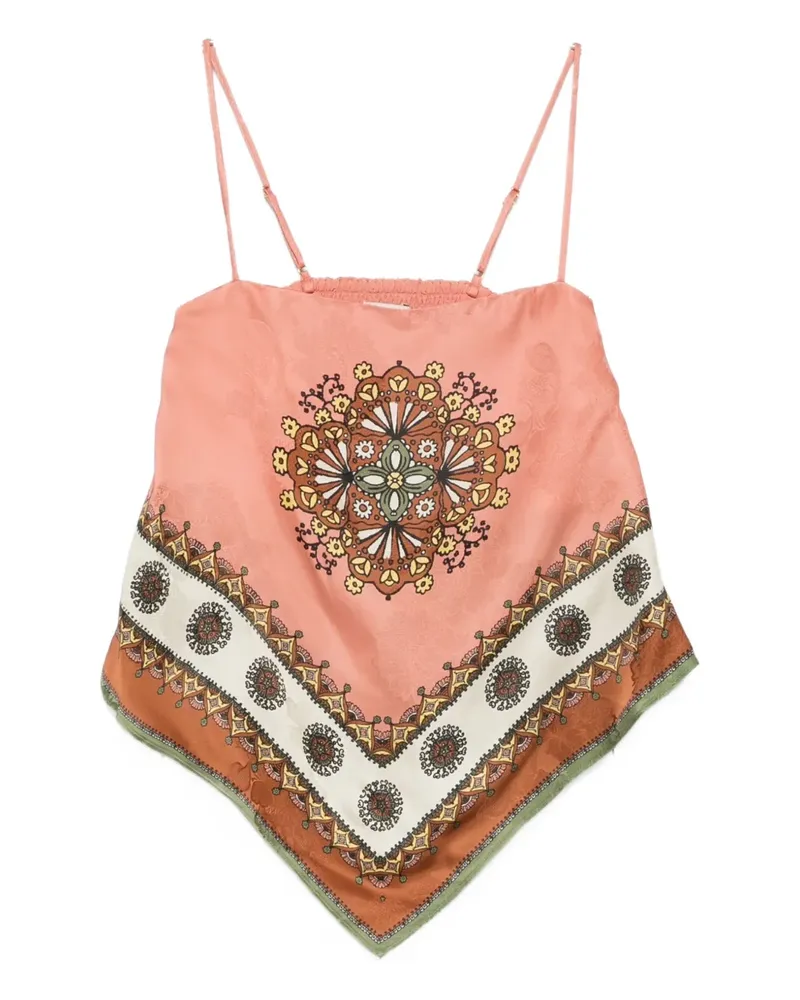 ALEMAIS Contina scarf print top - Rosa Rosa