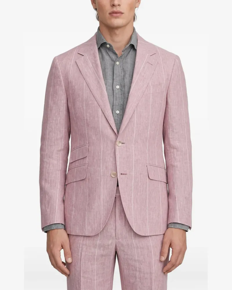 Brunello Cucinelli Leinenanzug mit Nadelstreifen - Rosa Rosa
