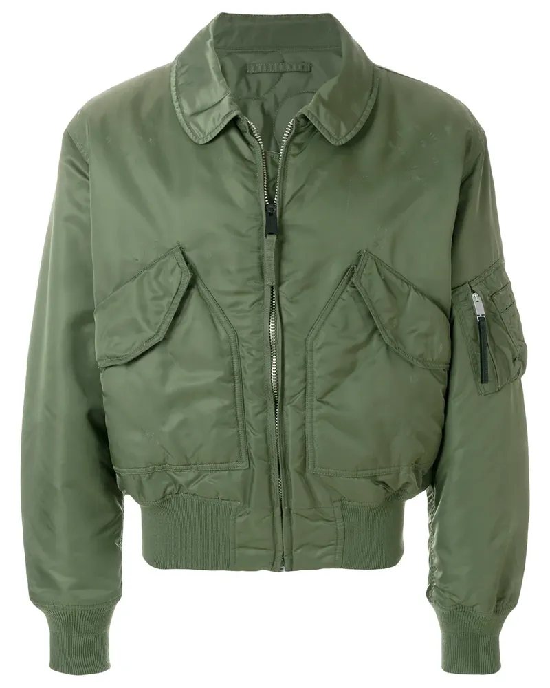 1017 ALYX 9SM Bomberjacke mit Logo-Print - Grün Grün