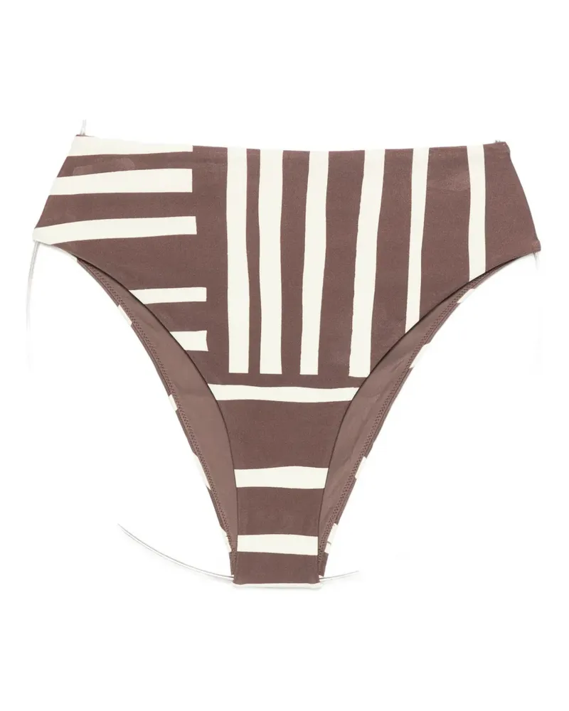 SIR Linocut striped bikini bottom - Braun Braun