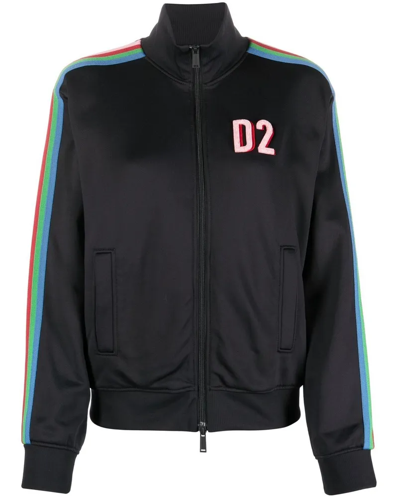 Dsquared2 Sweatshirt mit Reißverschluss Schwarz