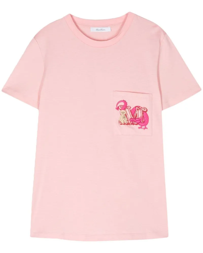 Max Mara T-Shirt mit Monogramm-Print - Rosa Rosa