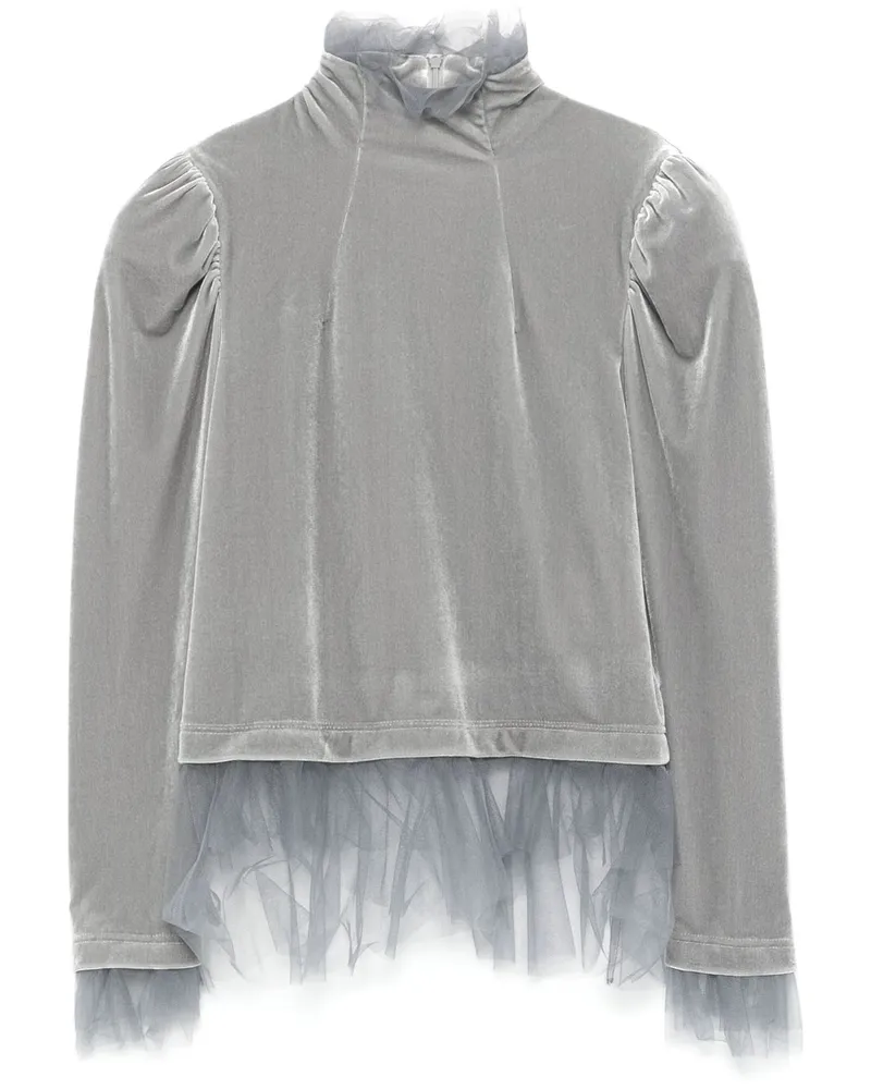 Noir Kei Ninomiya x Comme des Garcons Oberteil aus Samt - Grau Grau