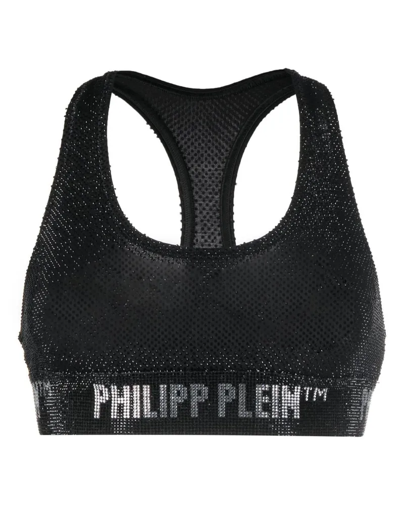 Philipp Plein BH mit Kristallen - Schwarz Schwarz