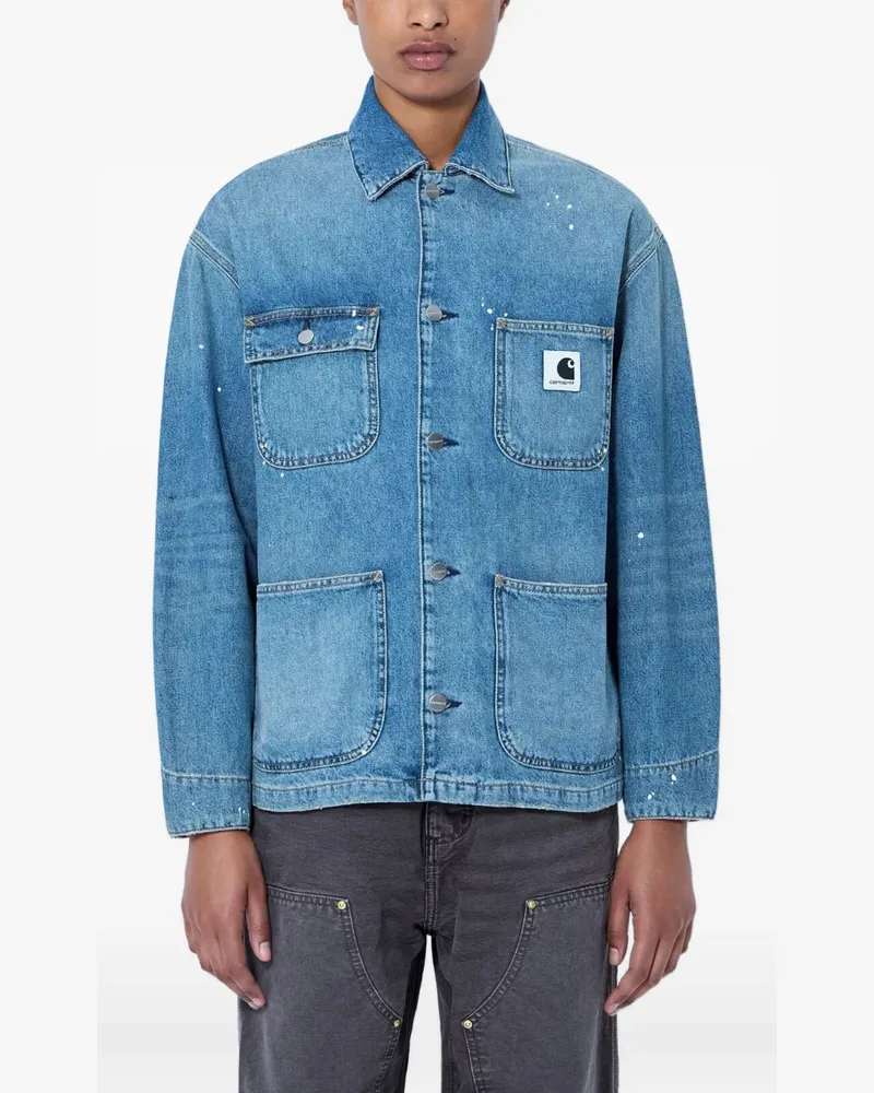 Carhartt WIP OG Michigan paint-splatter denim jacket - Blau Blau