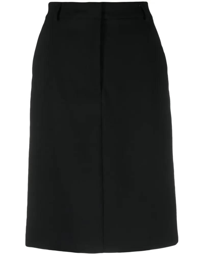 SPORTMAX Midirock mit geradem Schnitt - Schwarz Schwarz