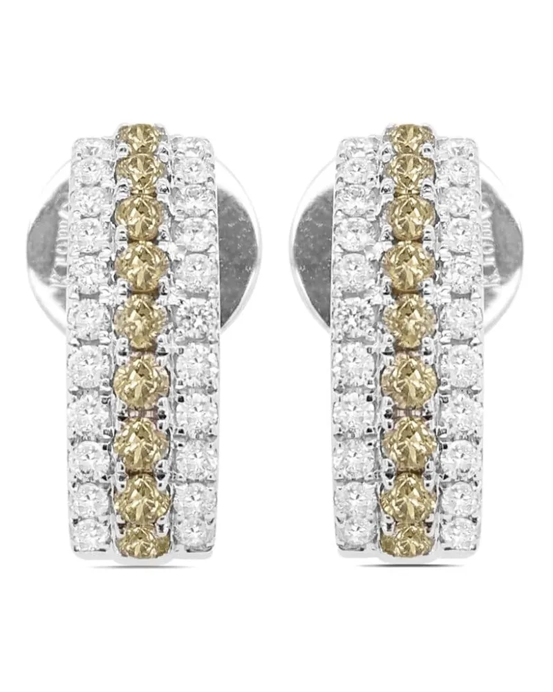 HYT Jewelry 18kt Weißgoldohrringe mit Diamanten - Silber Silber
