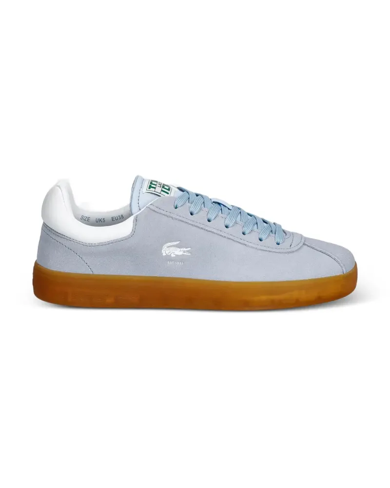 Lacoste logo-embroidered gum-sole sneakers - Blau Blau