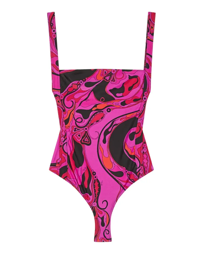 Emilio Pucci Badeanzug mit Orchideen-Print - Rosa Rosa