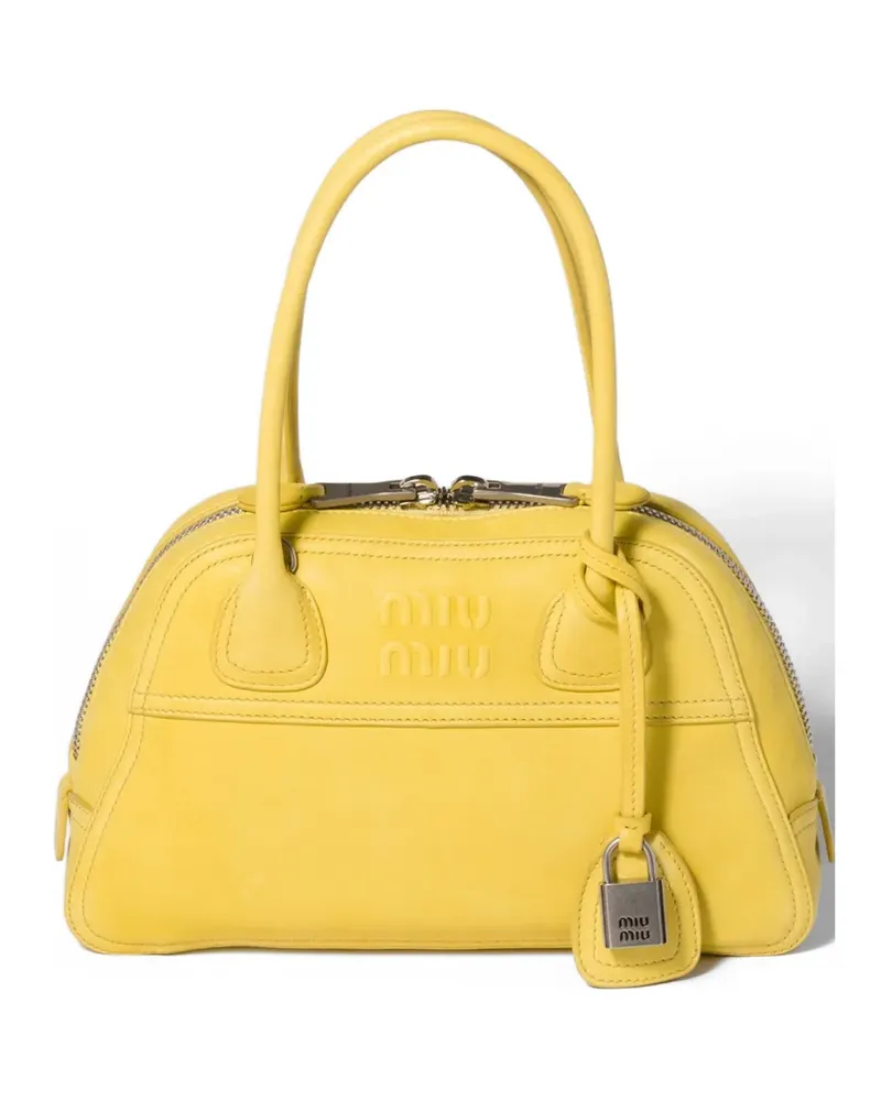 Miu Miu Vivant nappa leather bag - Gelb Gelb