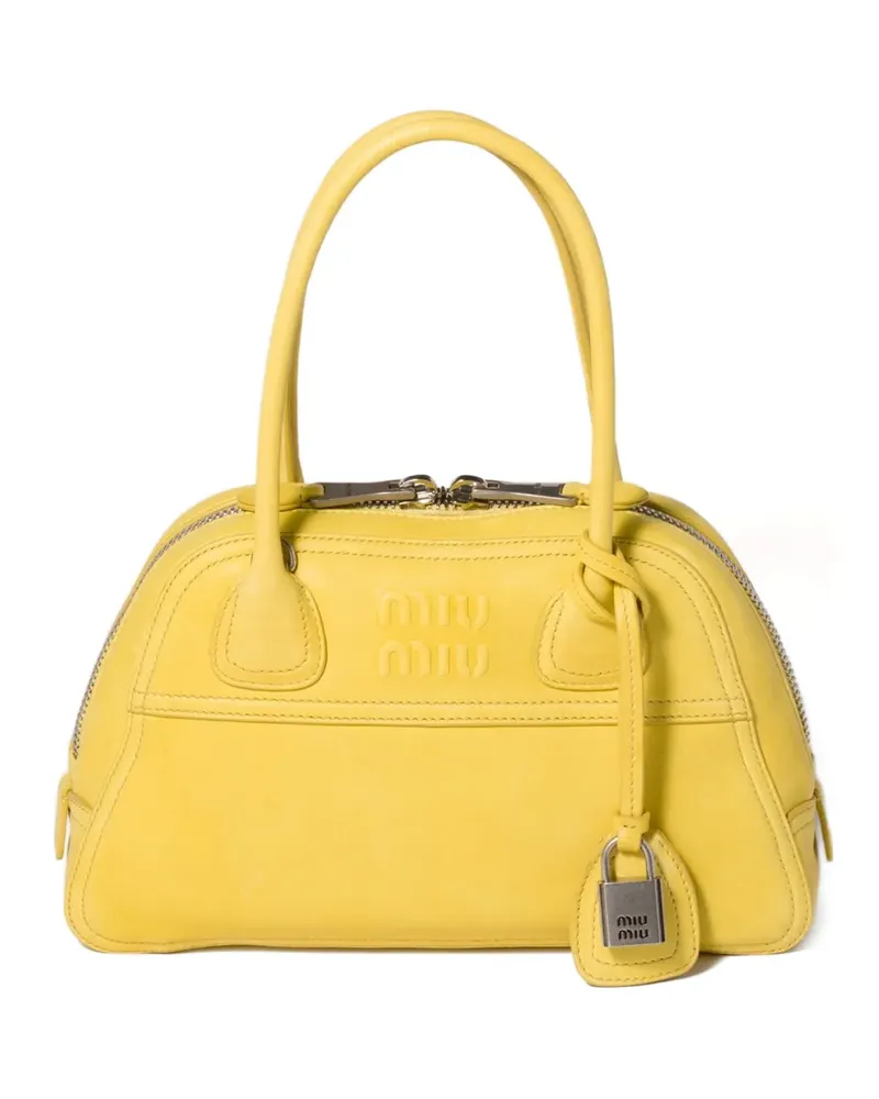 Miu Miu Vivant nappa leather bag - Gelb Gelb