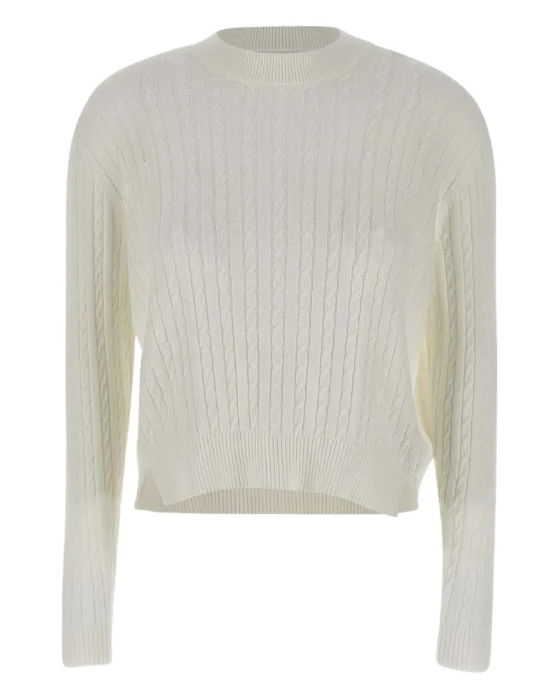 Peuterey Pullover mit Zopfmuster - Weiß Weiß