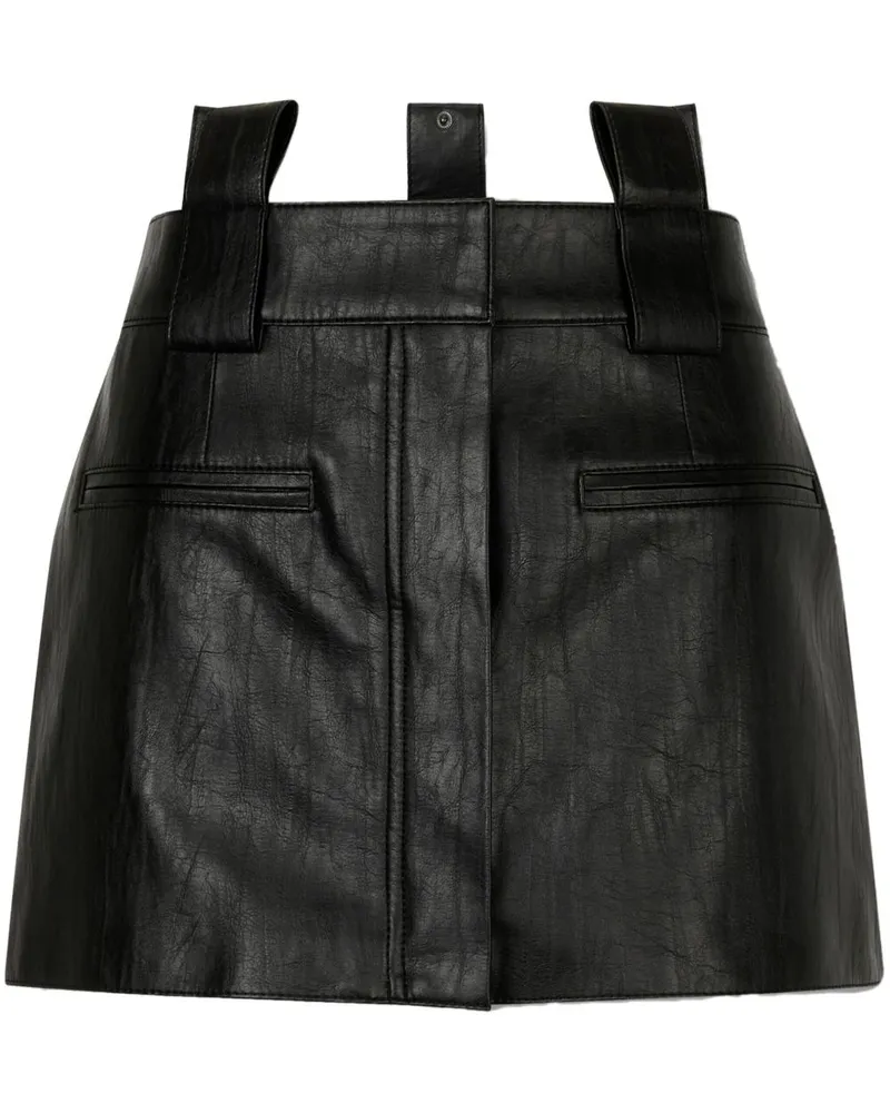 STUDIO TOMBOY Lederrock im Layering-Look - Schwarz Schwarz