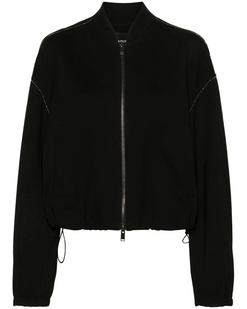 Fabiana Filippi Filo Diamante Cropped-Bomberjacke - Schwarz Schwarz