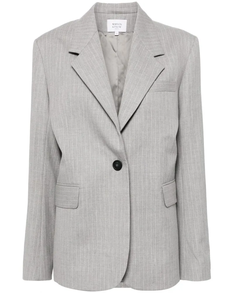 Kitsuné Klassische Tweed-Jacke - Grau Grau